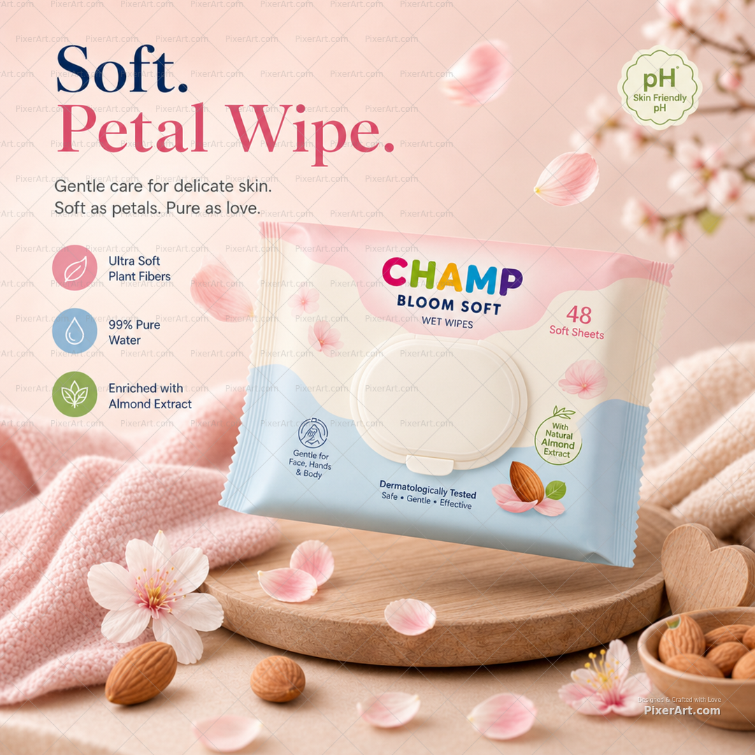 CHAMP Bloom Petal Wipes