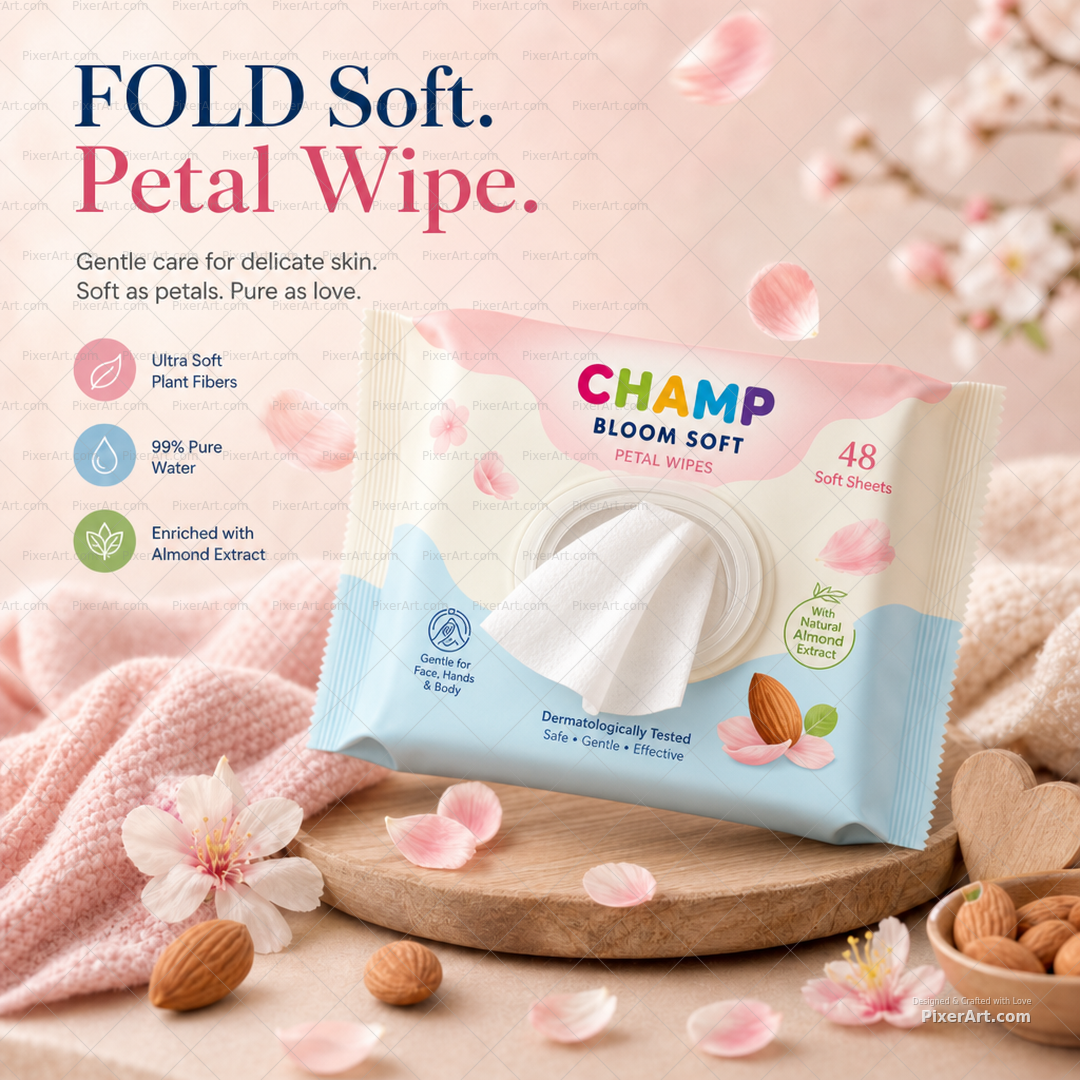 CHAMP Bloom Petal Wipes