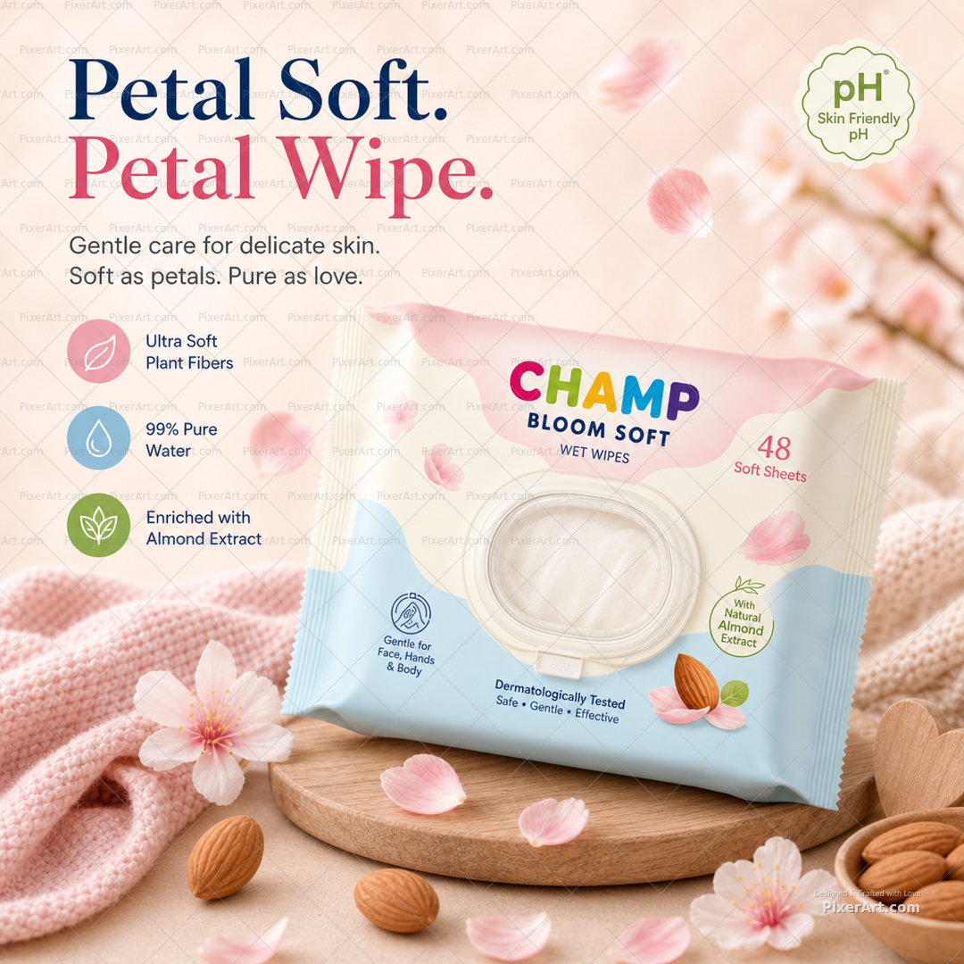 CHAMP Bloom Petal Wipes