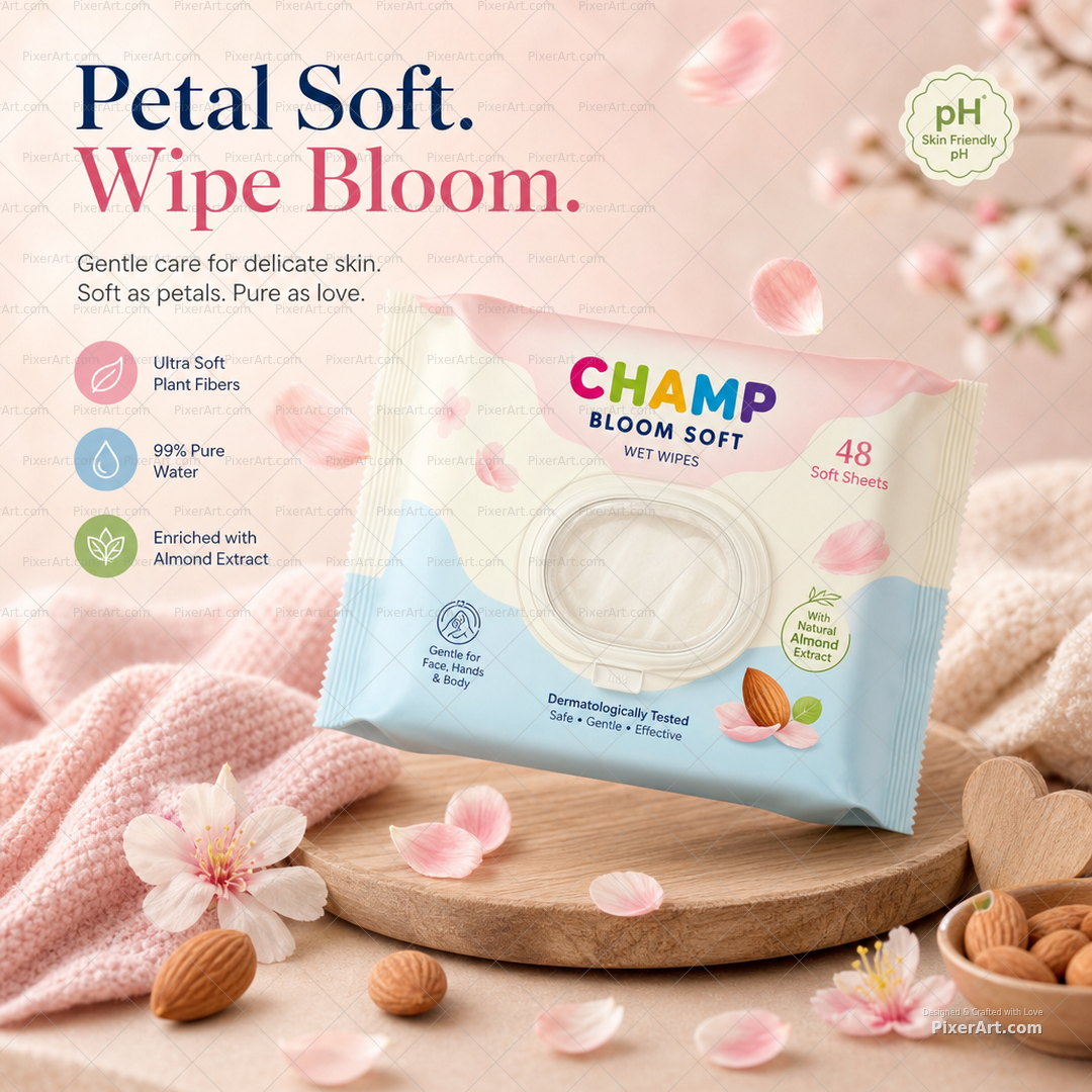 CHAMP Bloom Petal Wipes