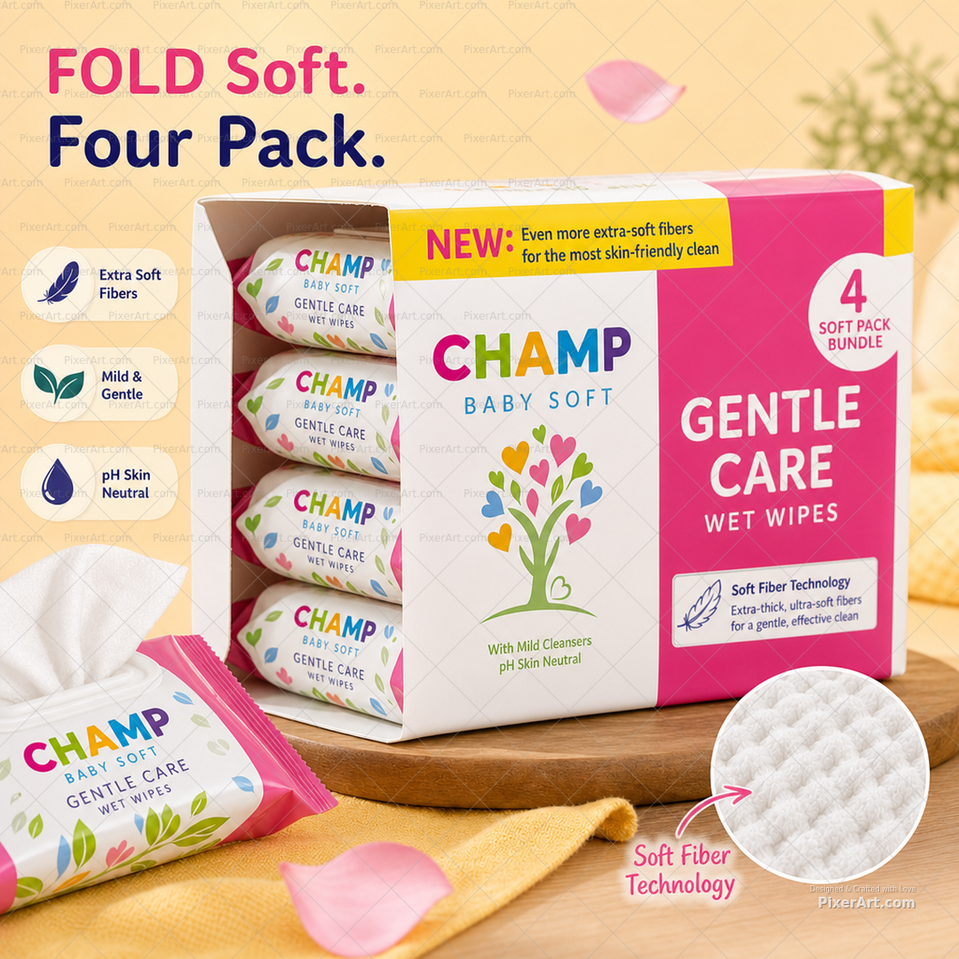 CHAMP Gentle Wipes Value