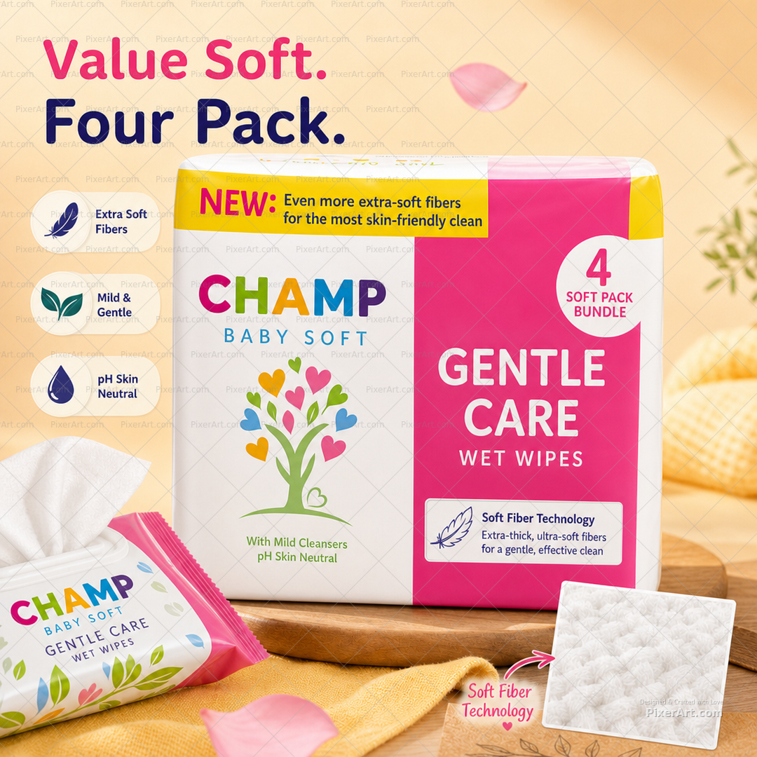 CHAMP Gentle Wipes Value