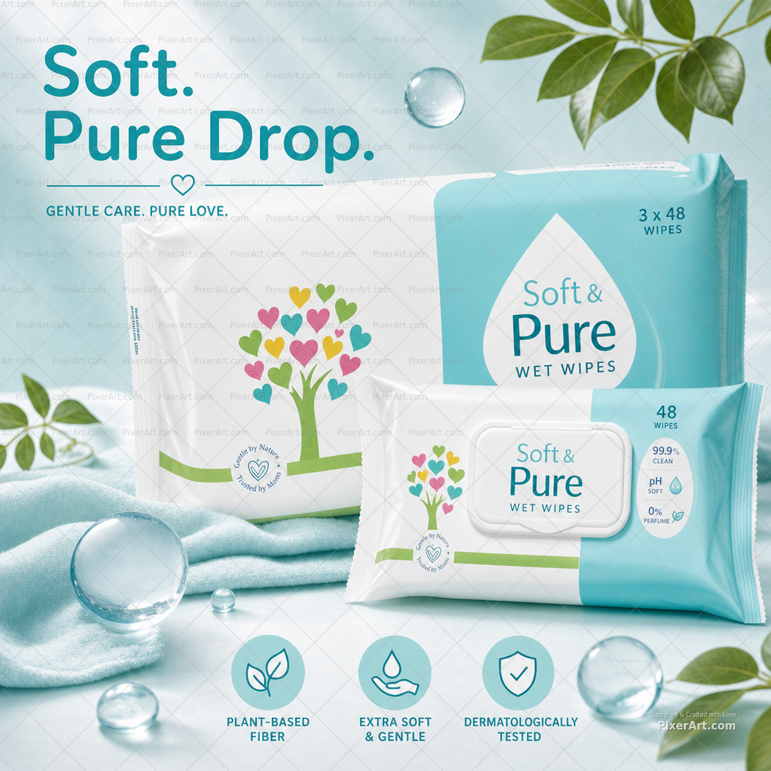 CHAMP Soft Pure Wipes