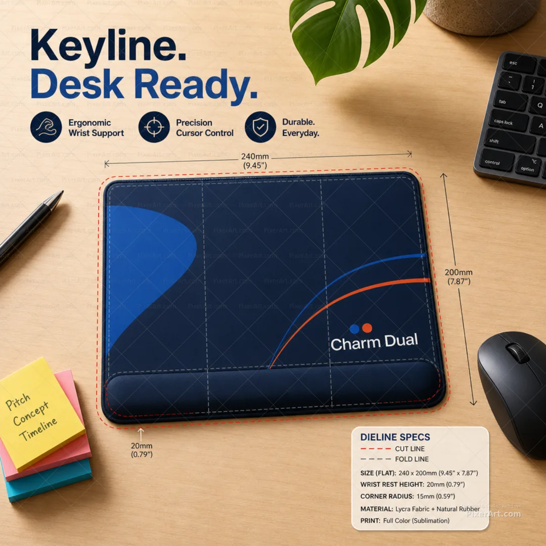 Charm Dual Branded mouse pad