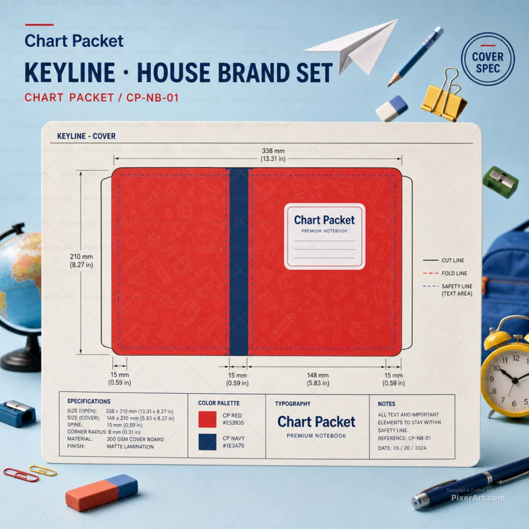 Chart Packet School notebook house brand set
