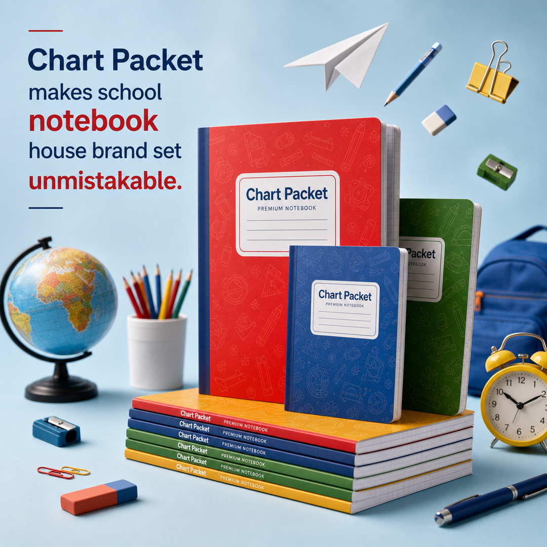 Chart Packet School notebook house brand set