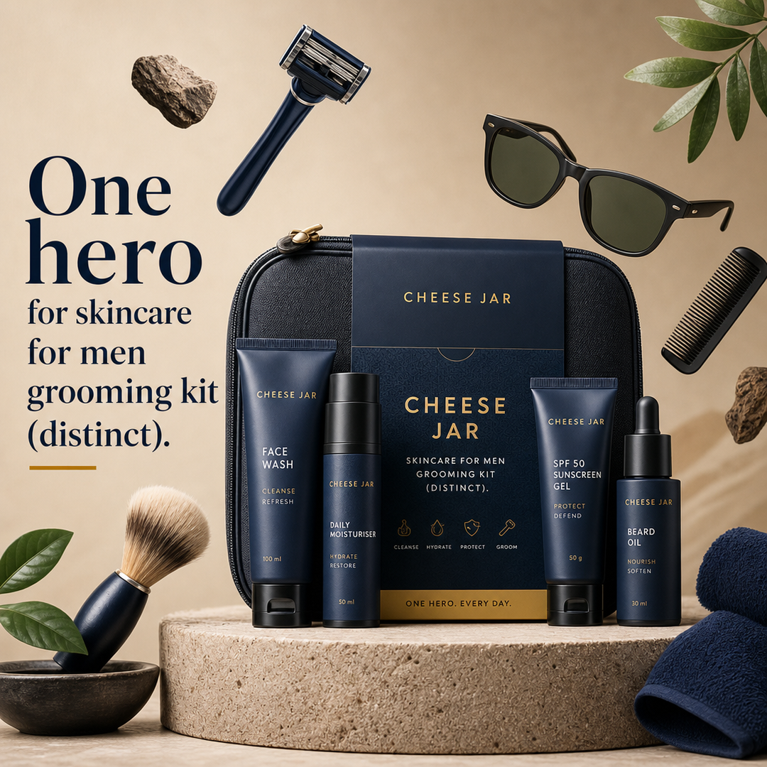 Cheese Jar Skincare for men grooming kit