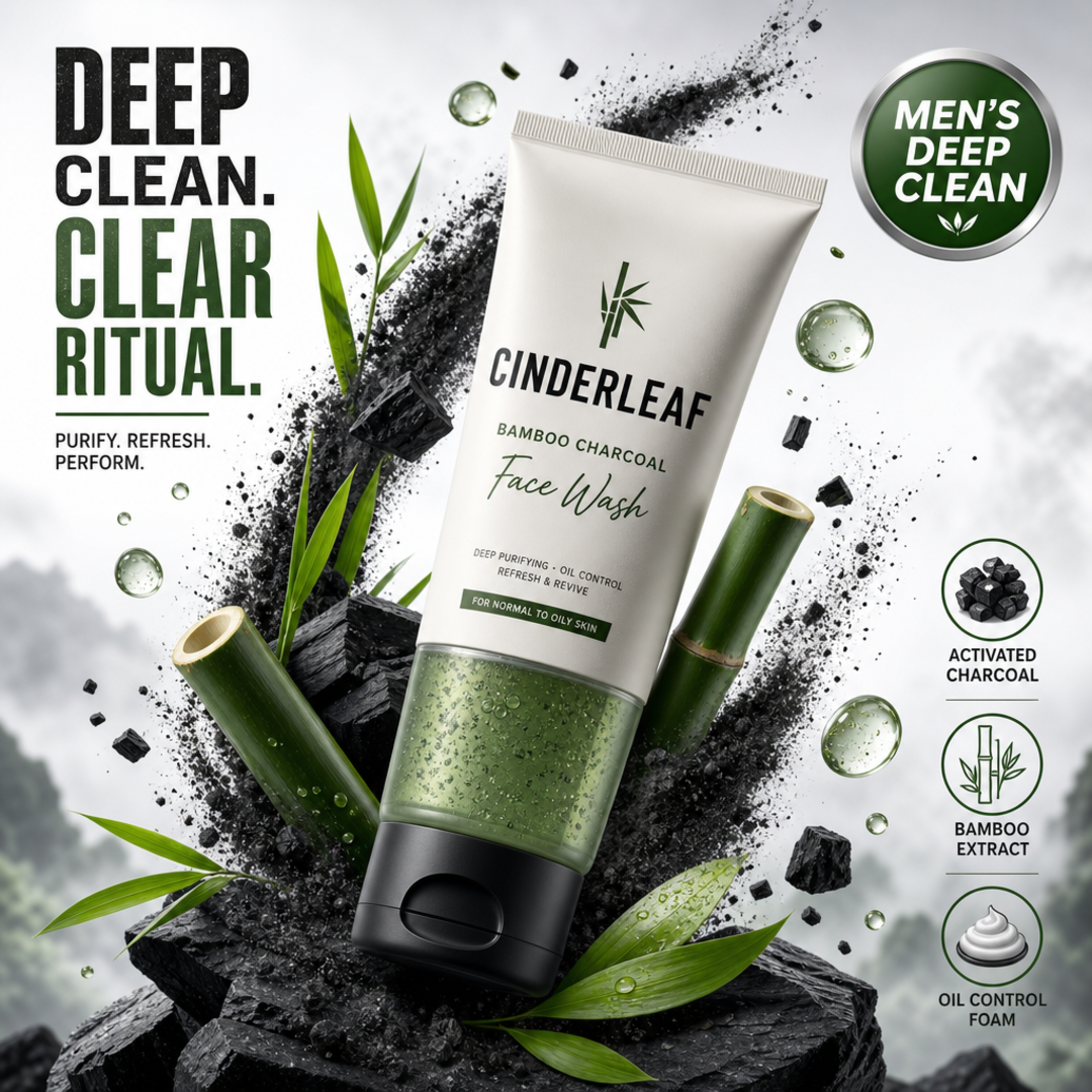 Cinderleaf Bamboo Charcoal Face Wash