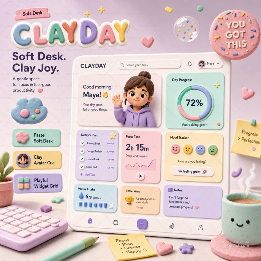 ClayDay Pastel Soft Desk