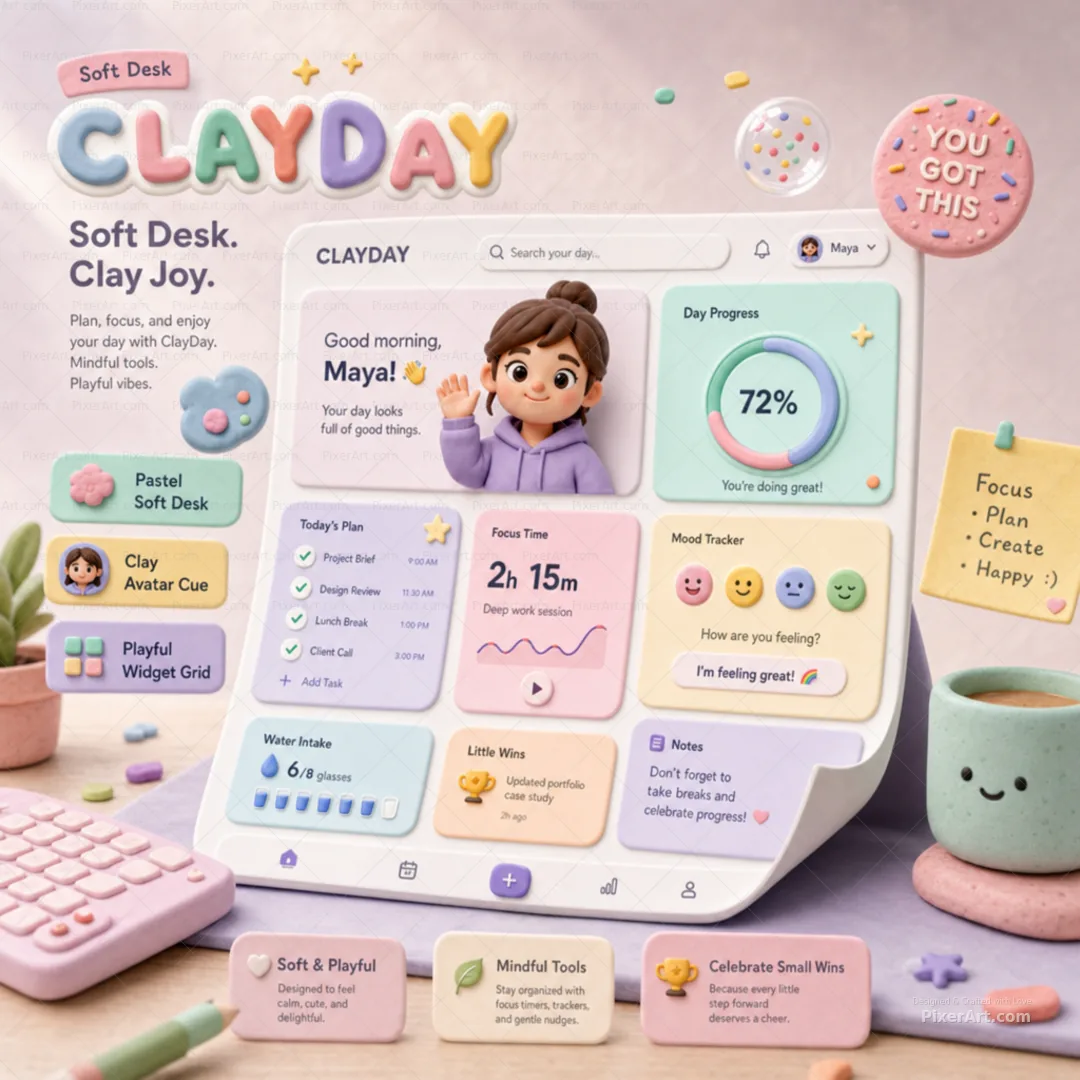 ClayDay Pastel Soft Desk