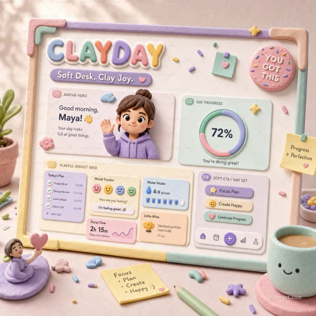 ClayDay Pastel Soft Desk