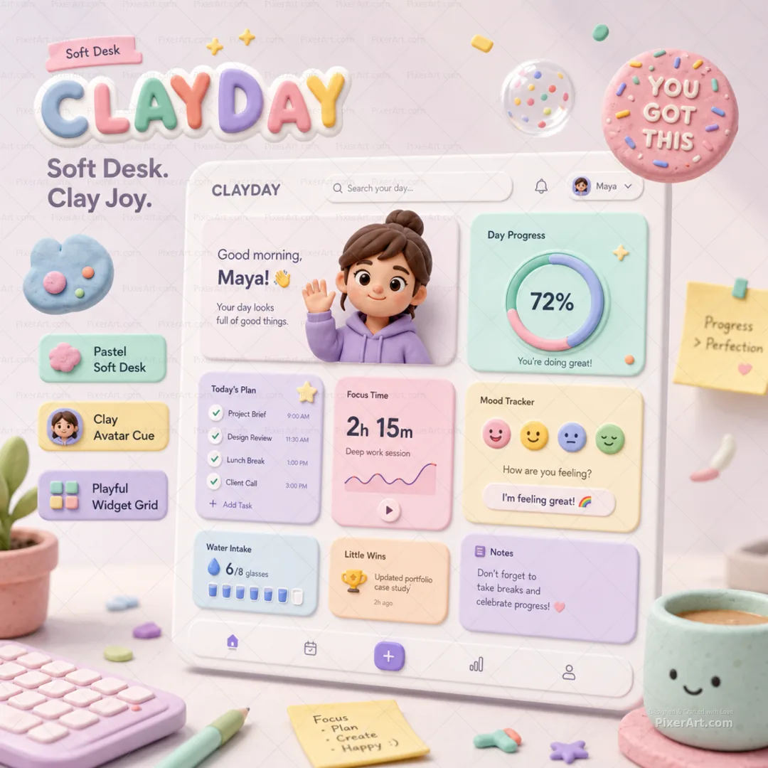 ClayDay Pastel Soft Desk