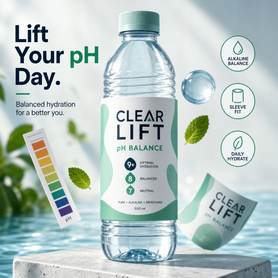 Clear Lift Alkaline Bottle + Sleeve