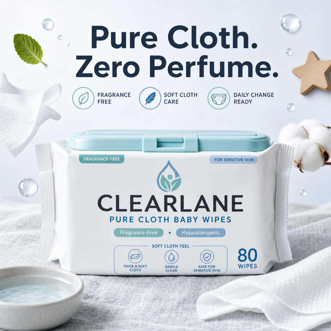 Clearlane Pure Cloth Wipes