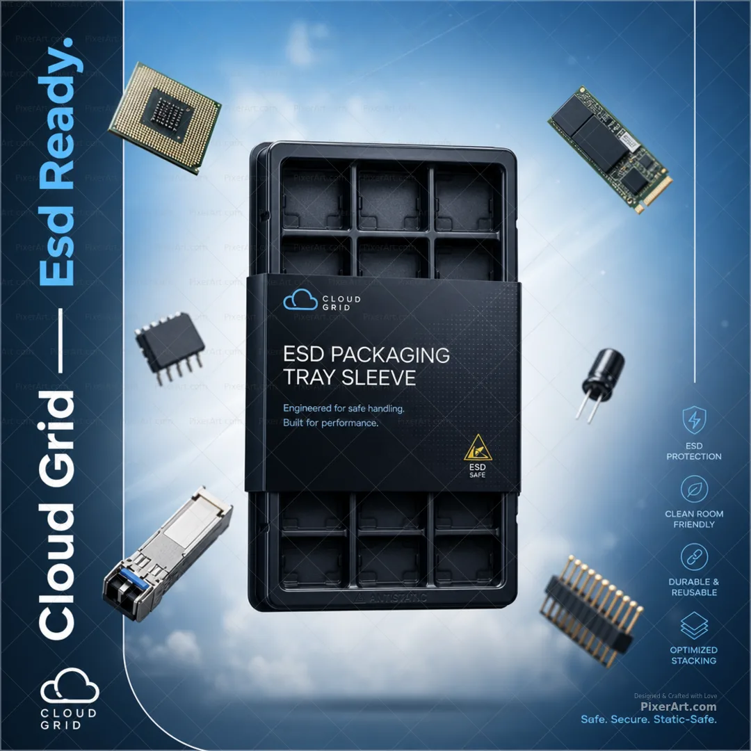 Cloud Grid Esd Packaging Tray Sleeve