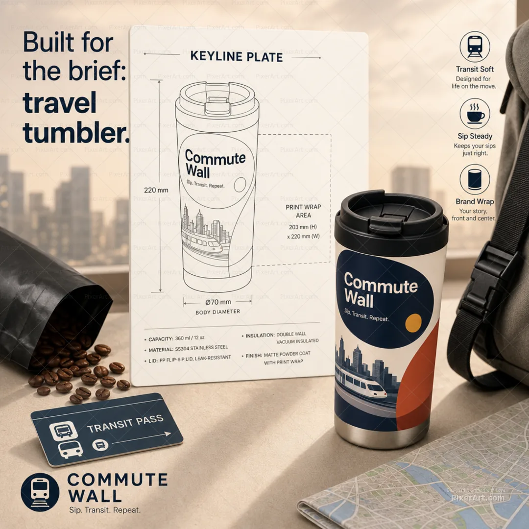 Commute Wall Travel tumbler