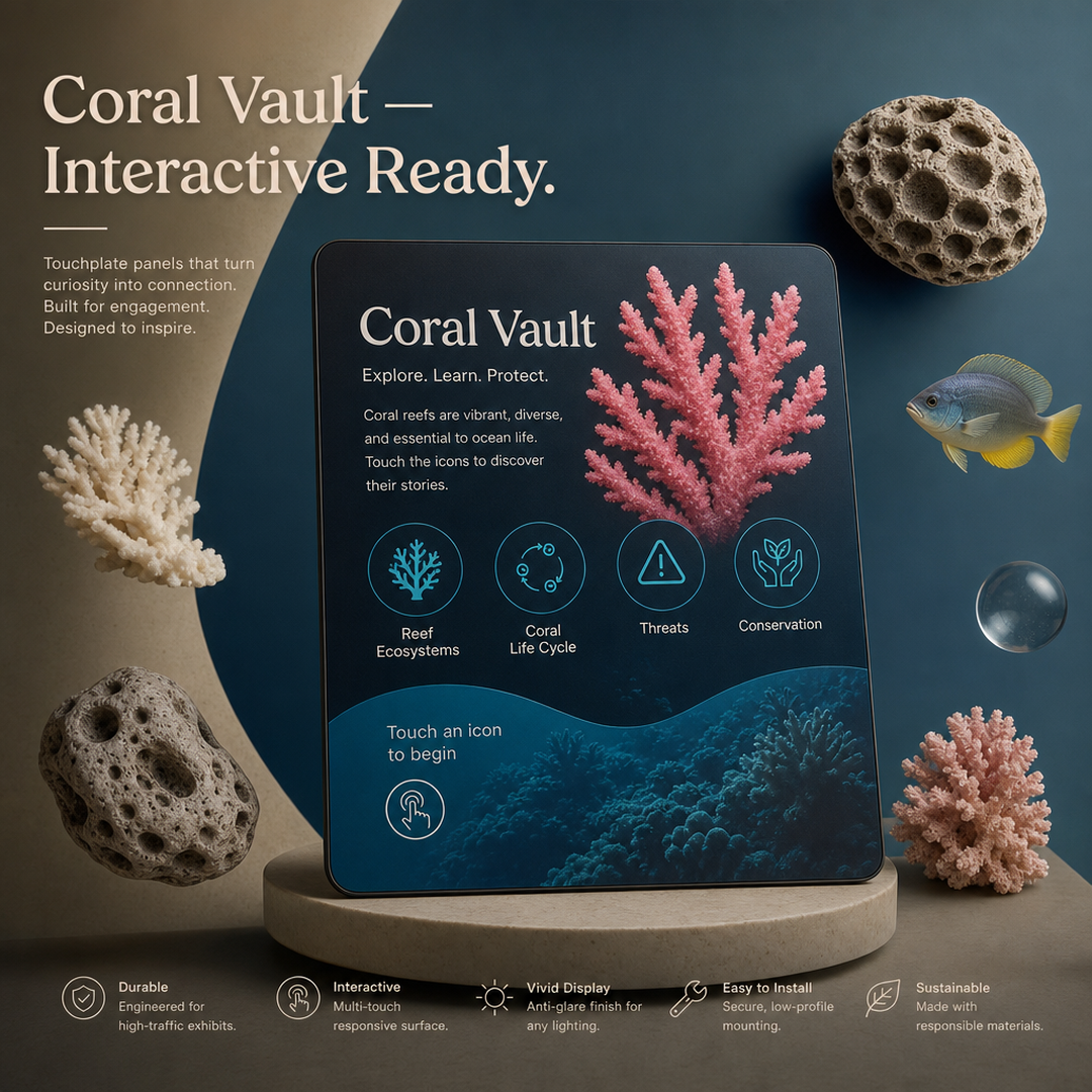 Coral Vault Interactive Exhibit Touchplate Graphic