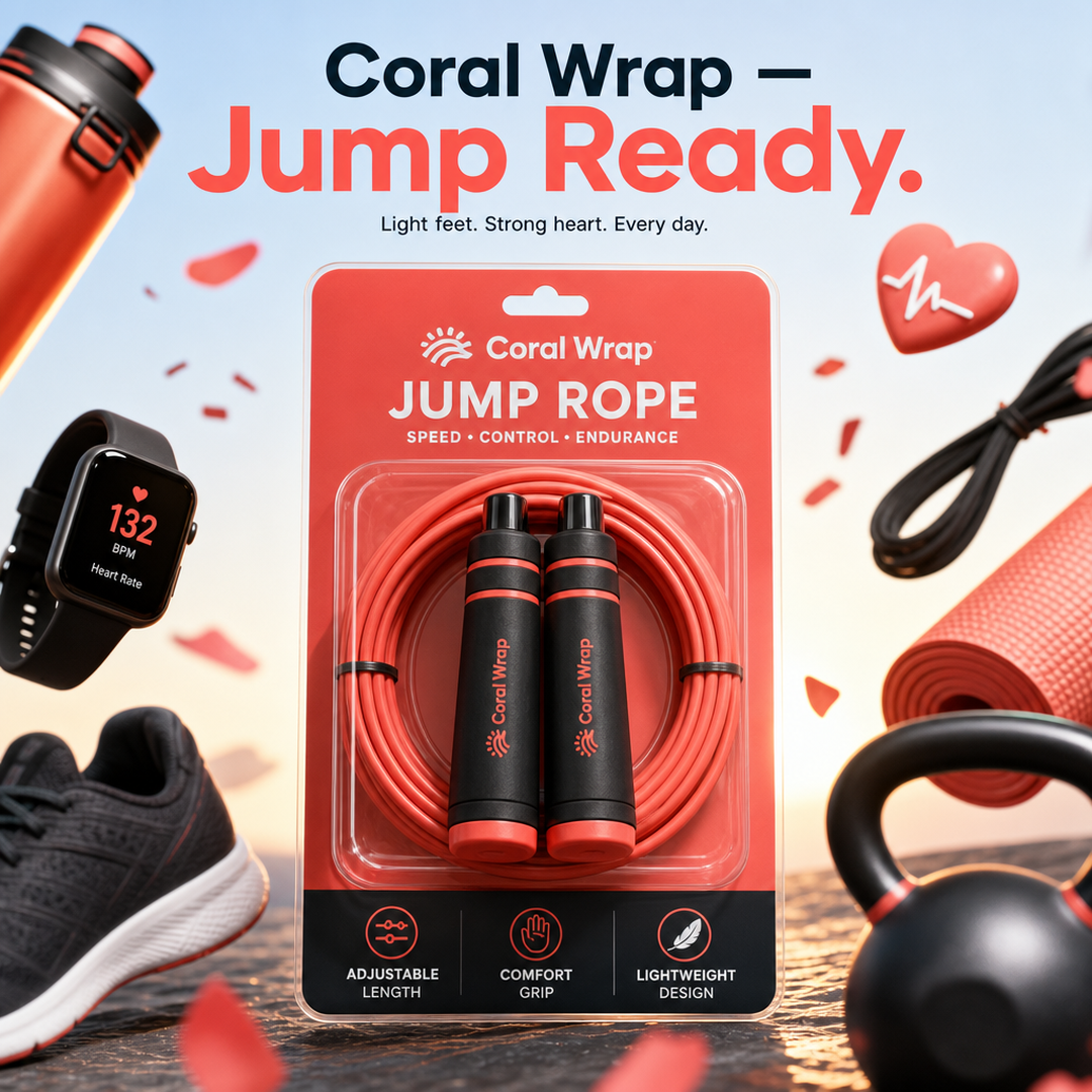 Coral Wrap Jump Rope Blister Card