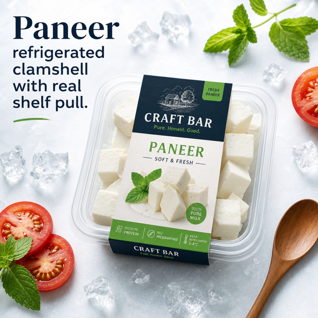 Craft Bar Paneer refrigerated clamshell