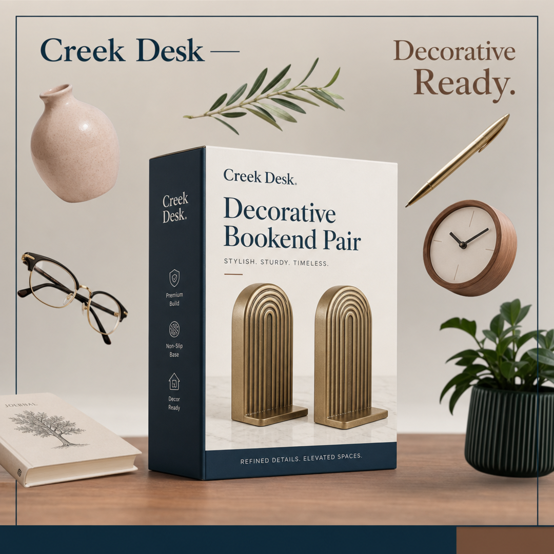 Creek Desk Decorative Bookend Pair Carton