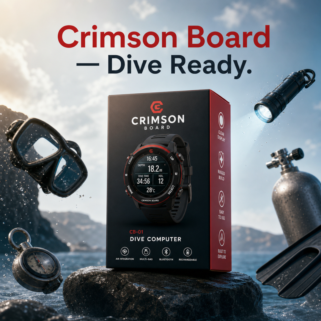 Crimson Board Dive Computer Softbox