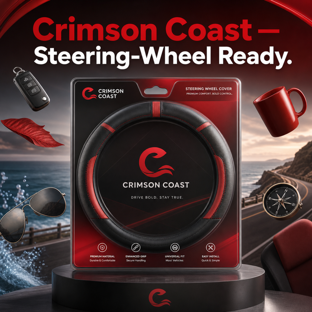 Crimson Coast Steering-Wheel Cover Blister Sleeve