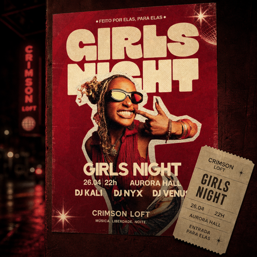 Crimson Loft Girls Night Poster