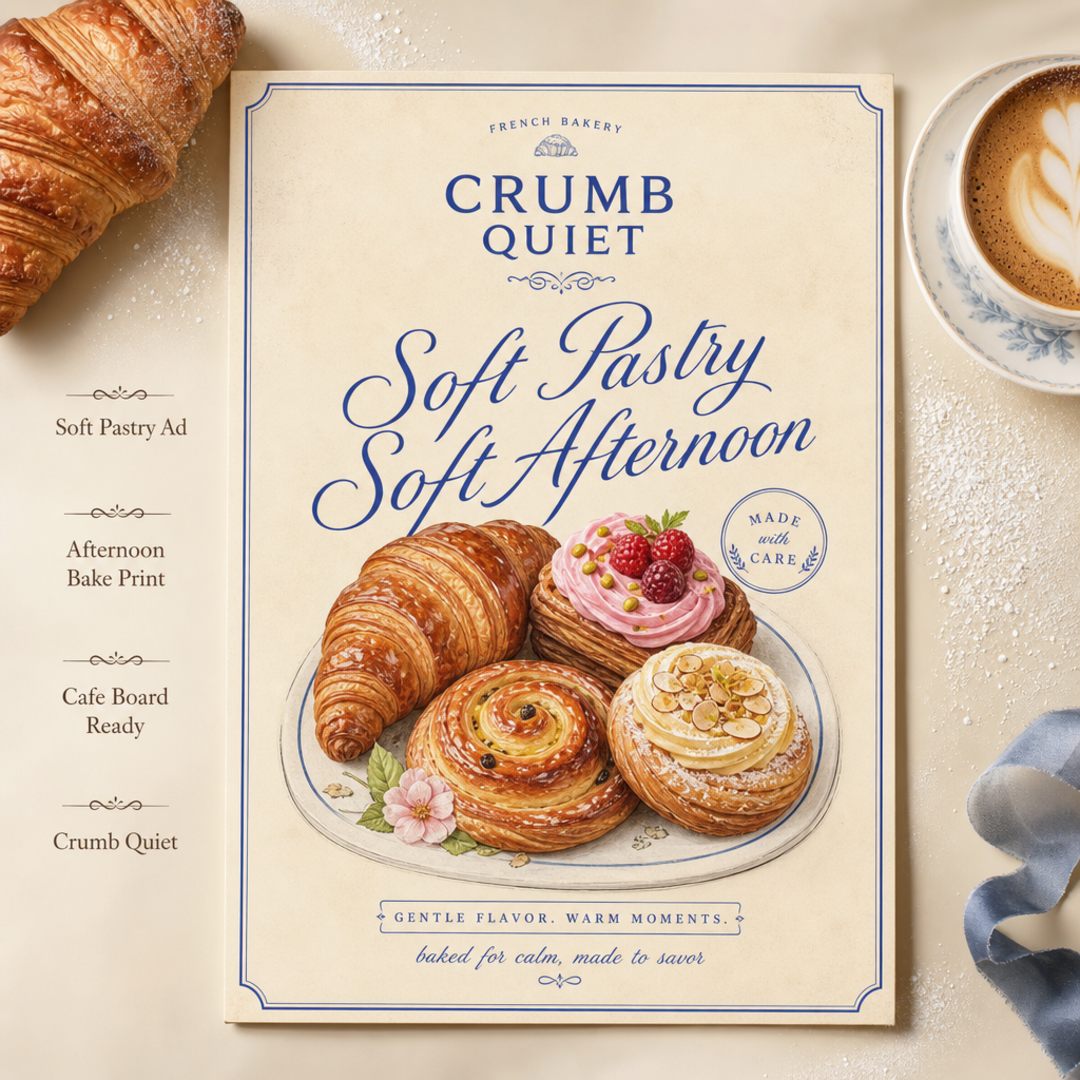 Crumb Quiet Pastry Ad