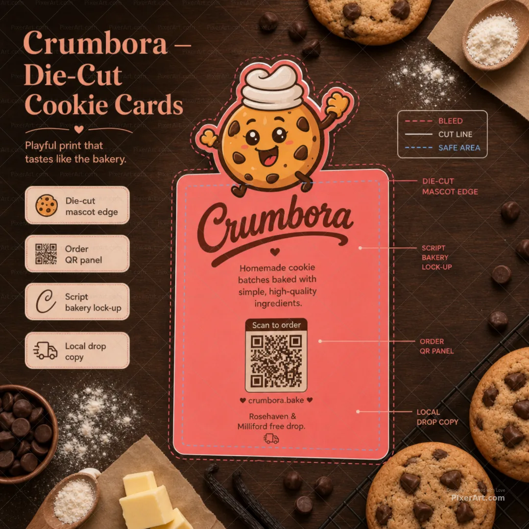 Crumbora Die-Cut Cookie Cards