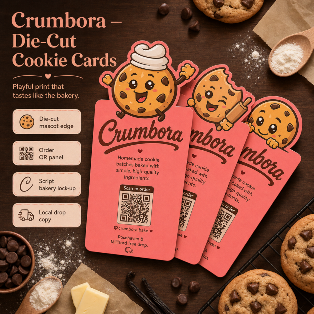 Crumbora Die-Cut Cookie Cards