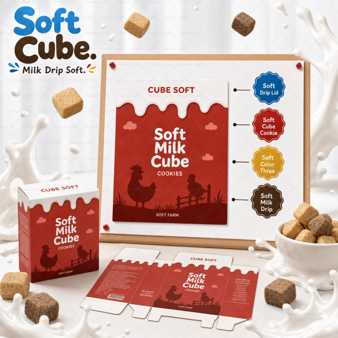 Cube Soft Milk Cube Cookies