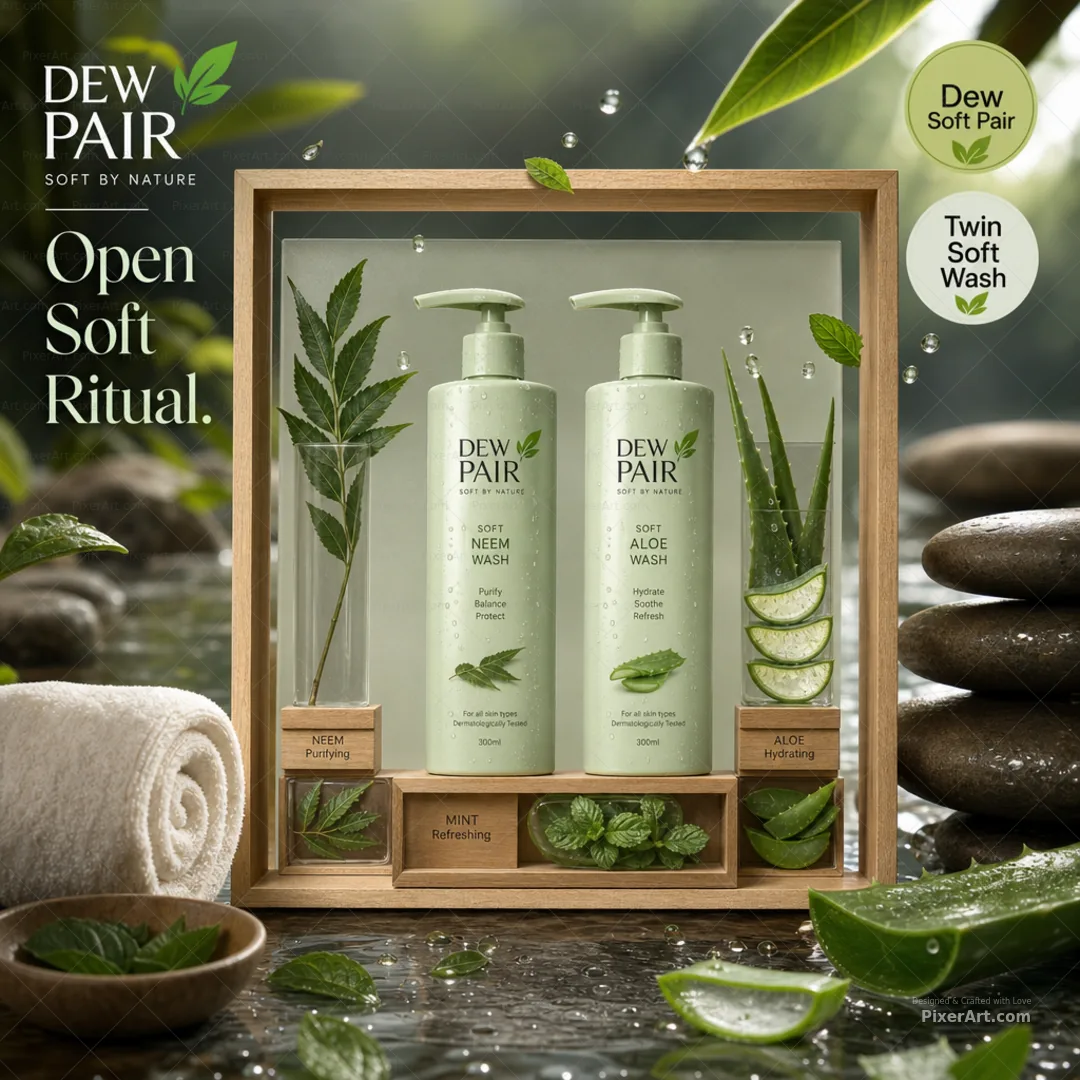 Dew Pair Soft Neem Soft Aloe Wash Duo
