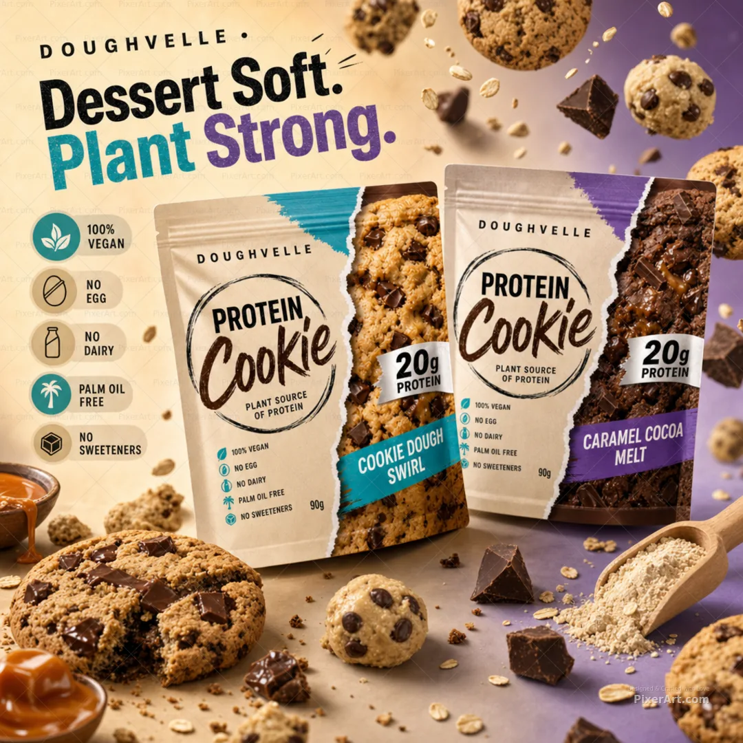 Doughvelle Plant Protein Cookie Duo