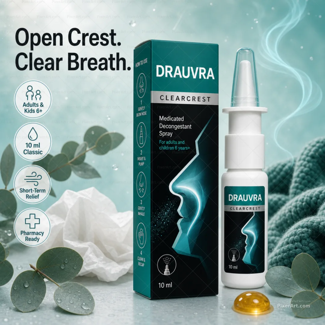 Drauvra ClearCrest Classic Nasal Spray