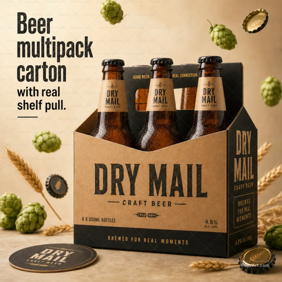 Dry Mail Beer multipack carton