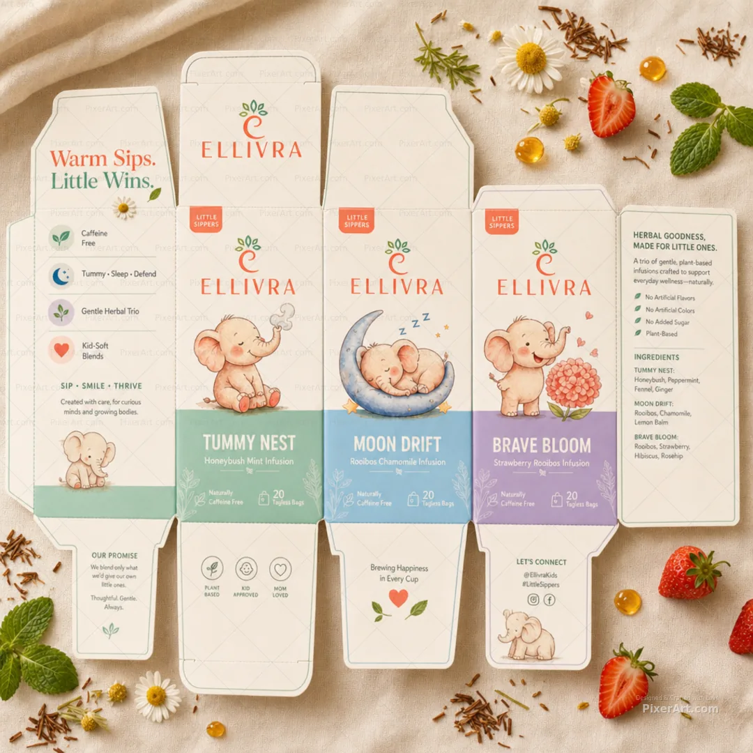 Ellivra Kids Herbal Tea Trio