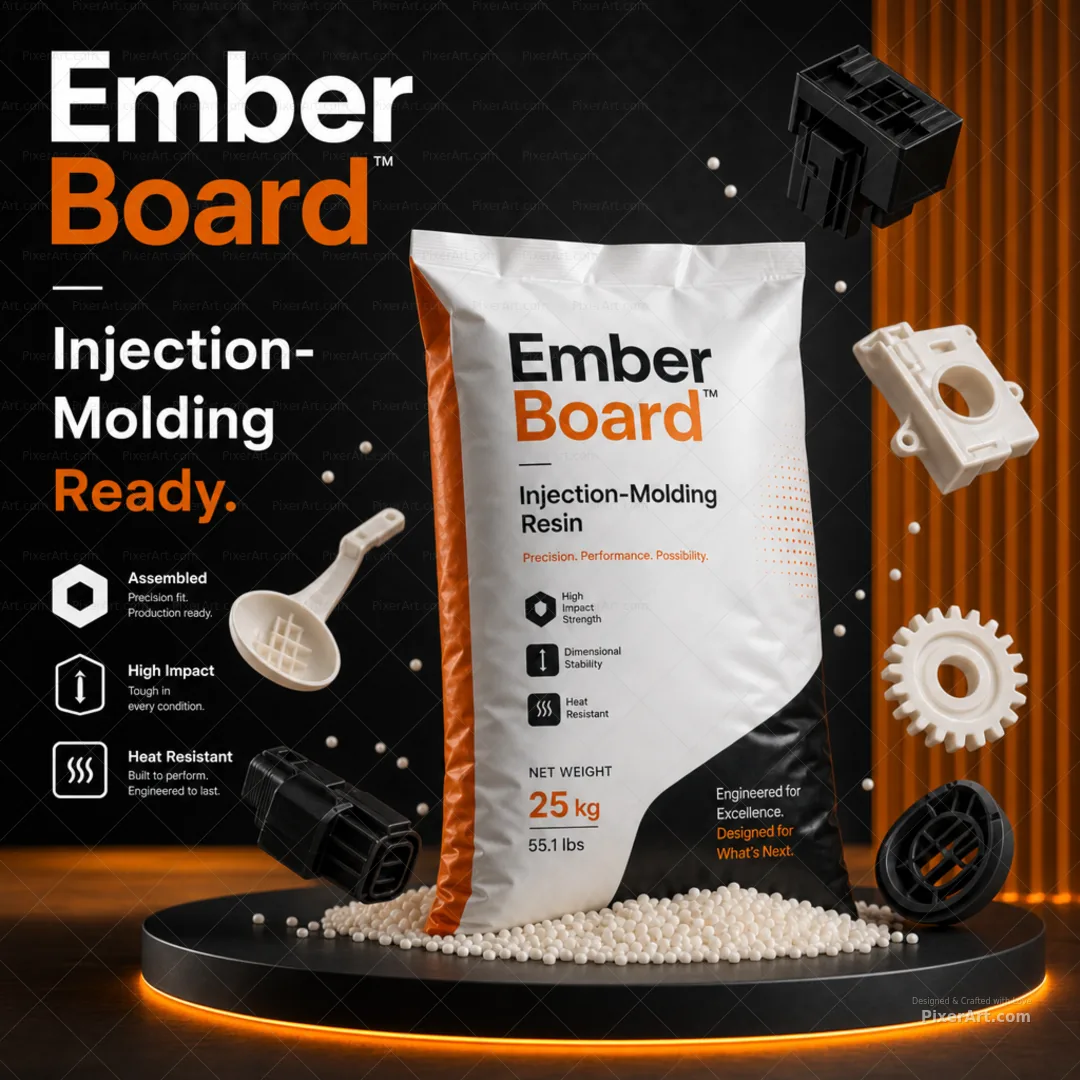 Ember Board Injection-Molding Resin Bag Print