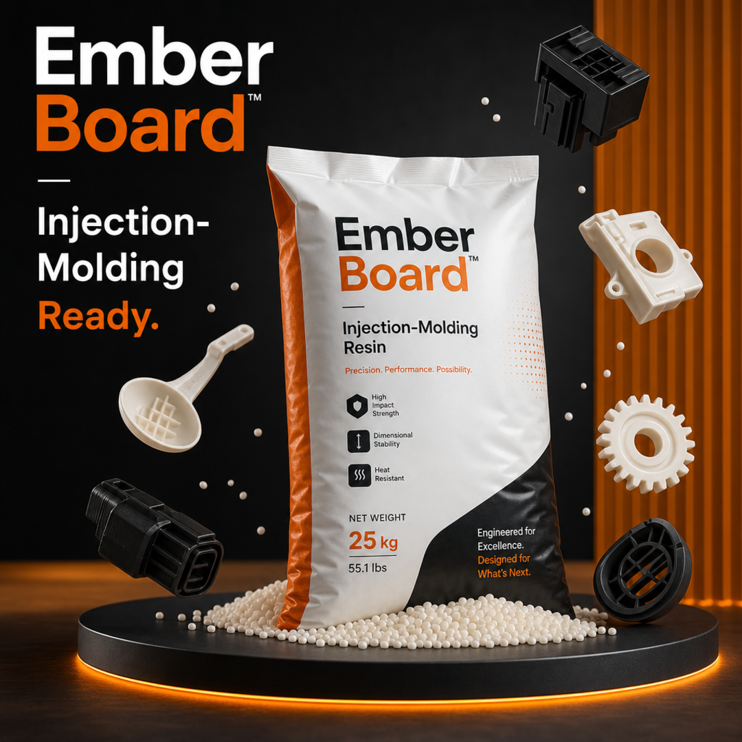 Ember Board Injection-Molding Resin Bag Print