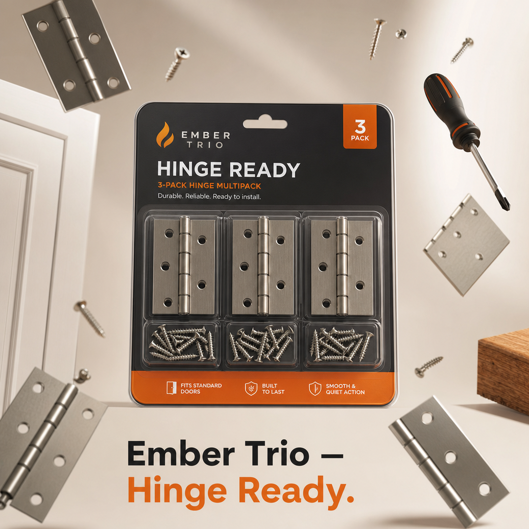 Ember Trio Hinge Hardware Blister Multipack