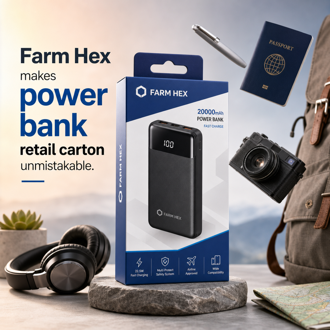 Farm Hex Power bank retail carton