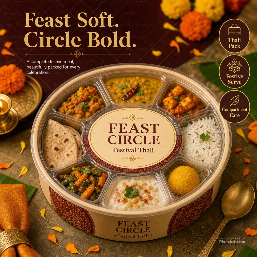 Feast Circle Thali Packaging