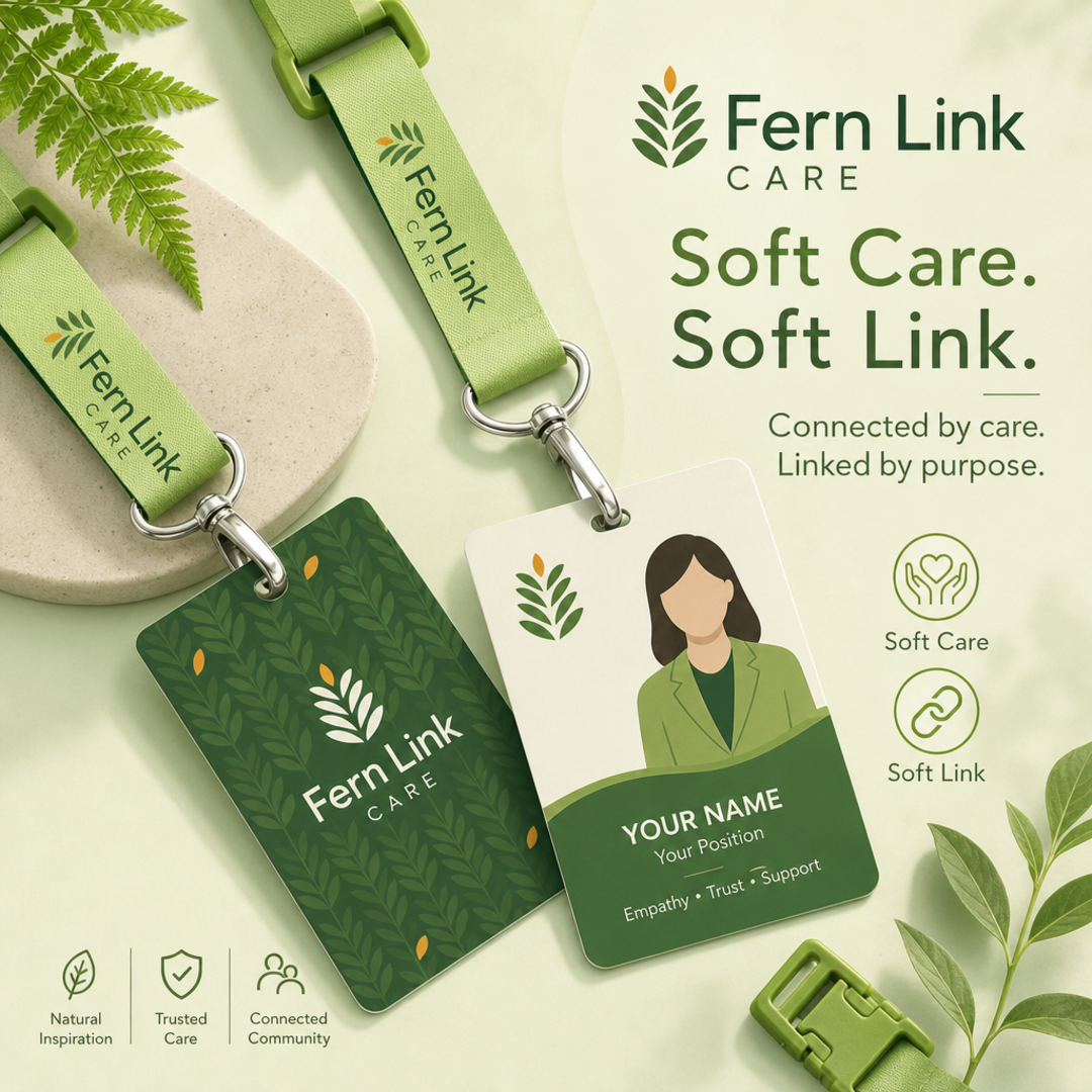 Fern Link Care Lanyard Badges