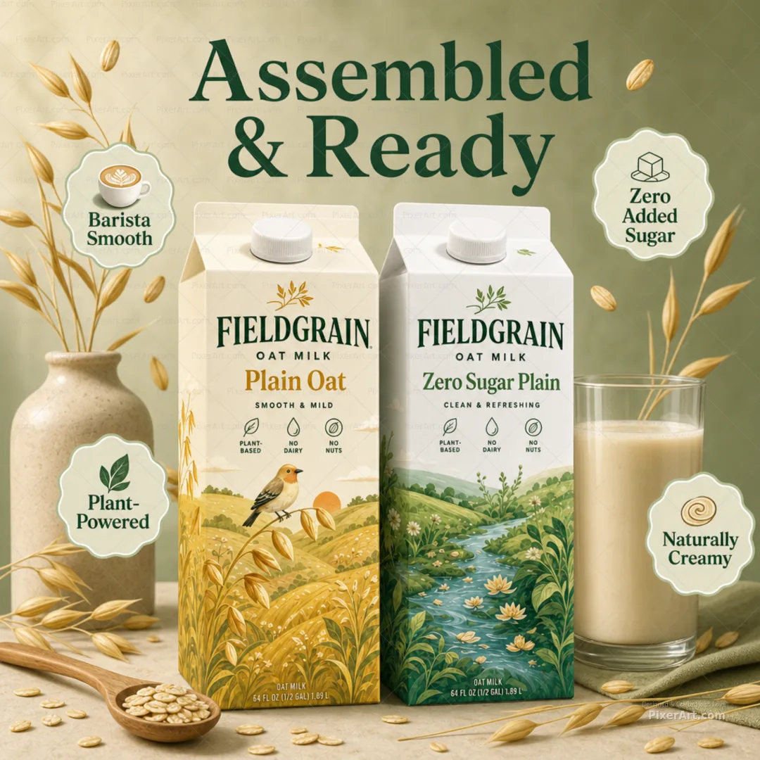 Fieldgrain Oat Milk Cartons