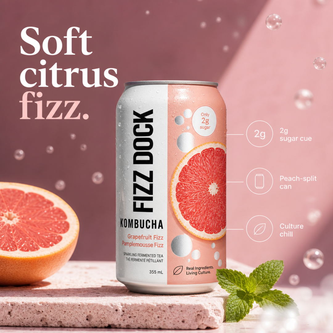 Fizz Dock Grapefruit Kombucha