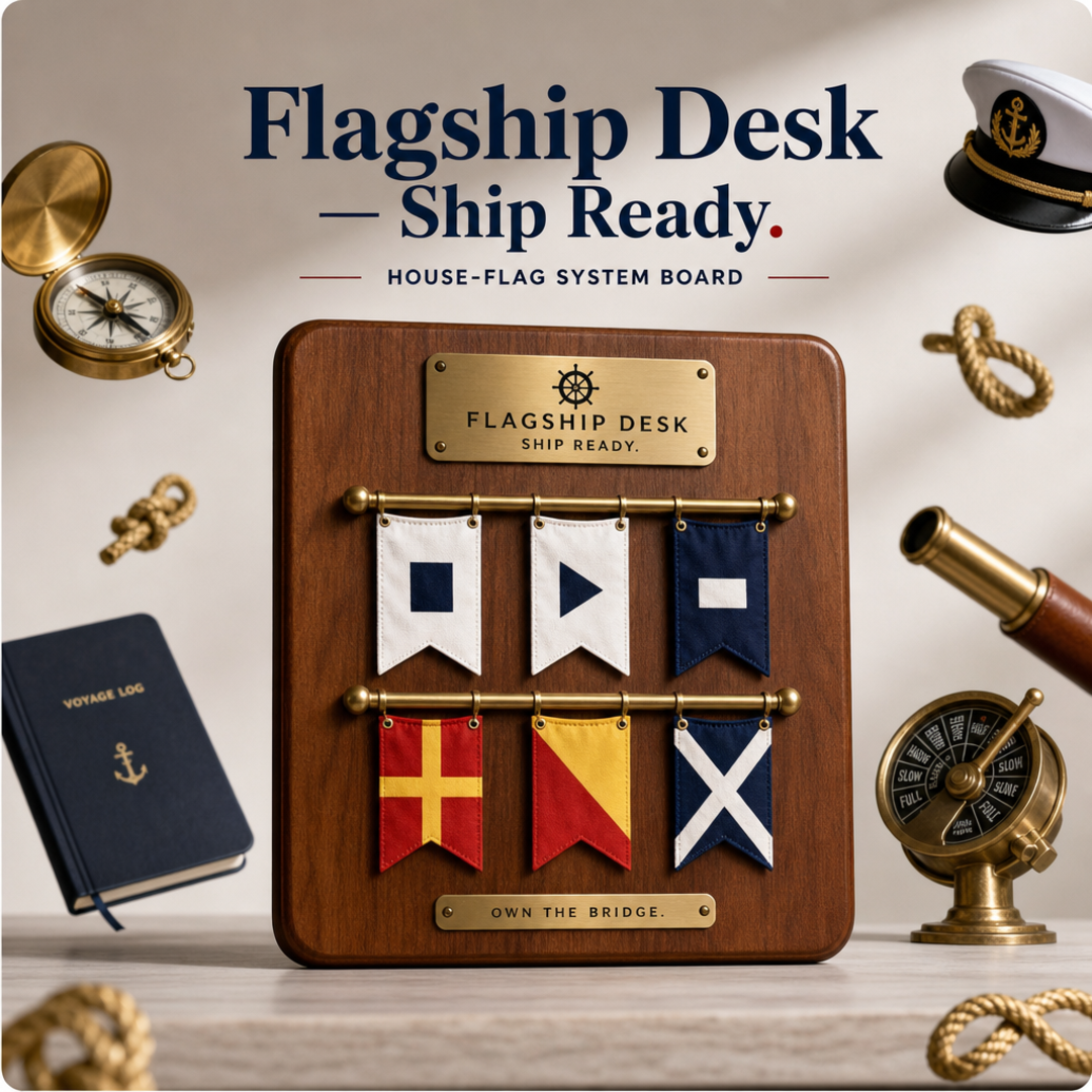 Flagship Desk Ship Funnel / House-Flag System Board