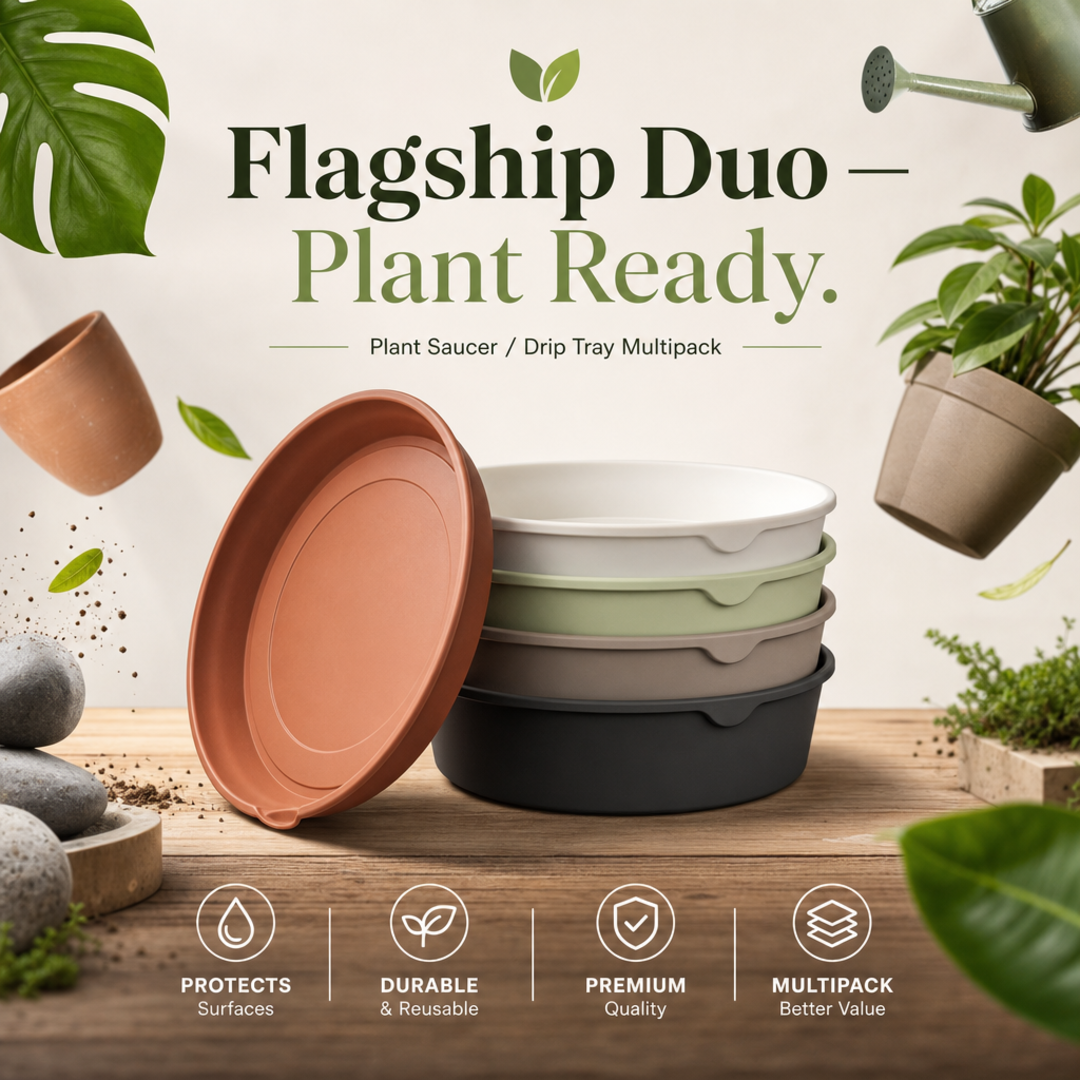 Flagship Duo Plant Saucer / Drip Tray Multipack