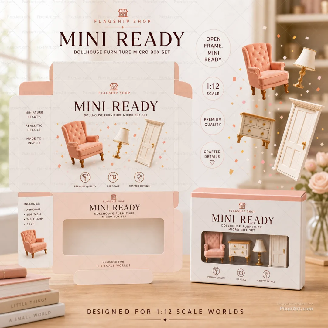 Flagship Shop Dollhouse Furniture Micro Box Set