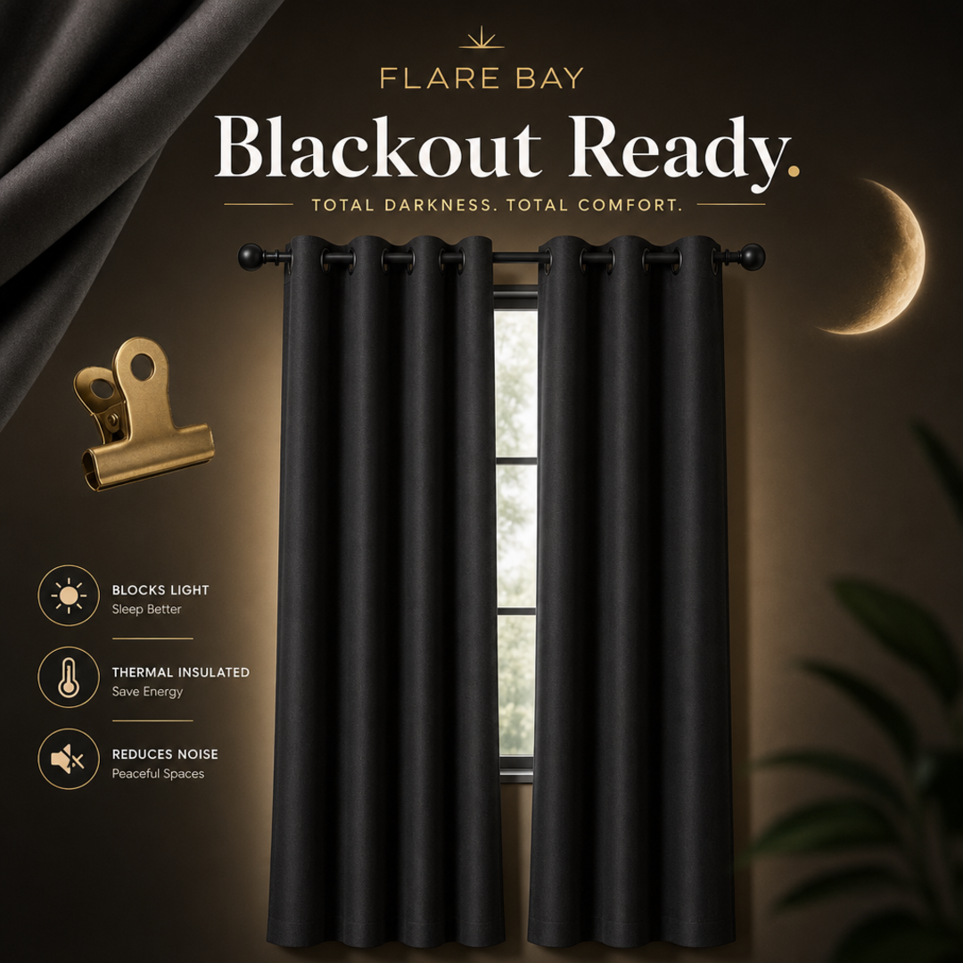 Flare Bay Blackout Curtain Panel Pack