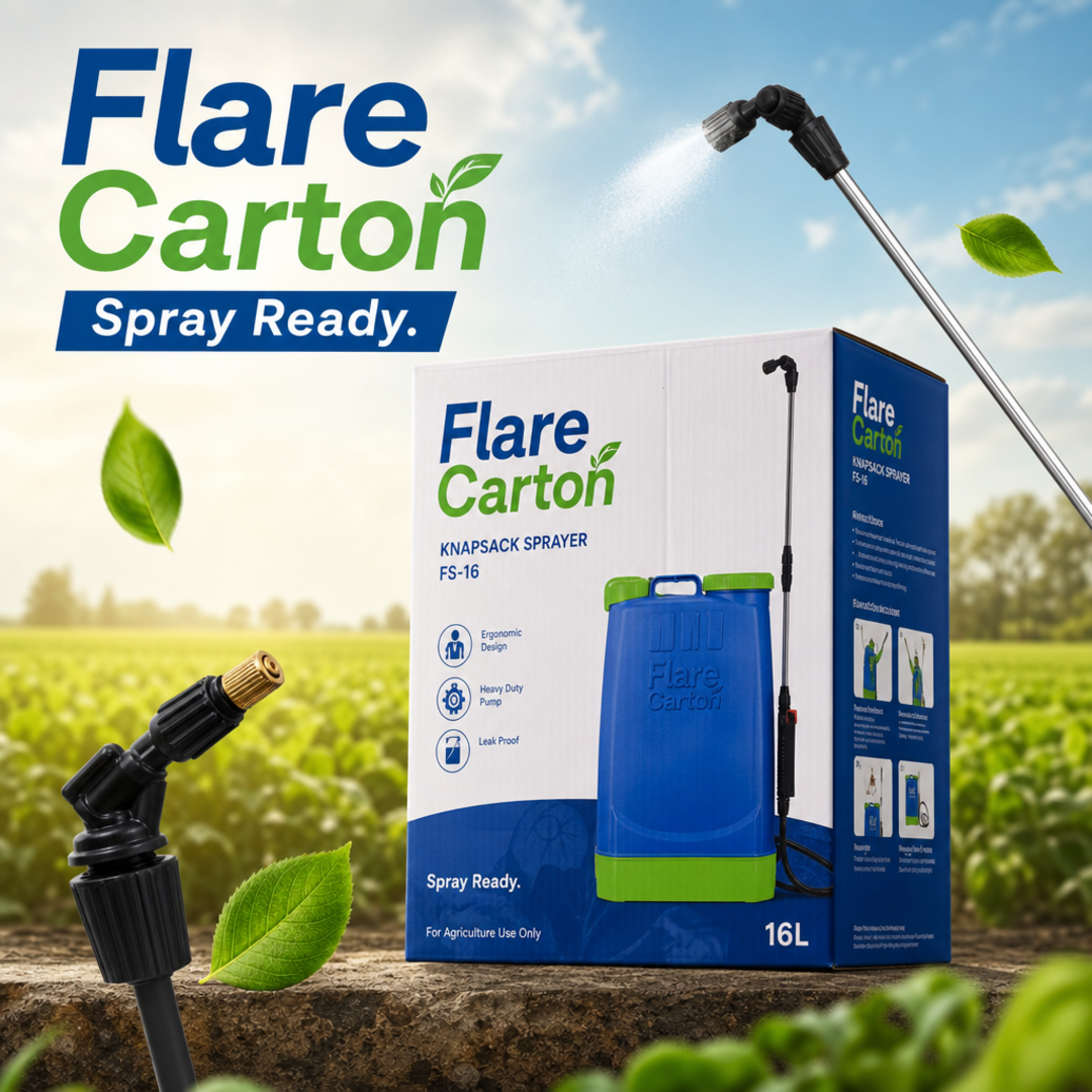 Flare Carton Spray Pump Knapsack Brand Panel