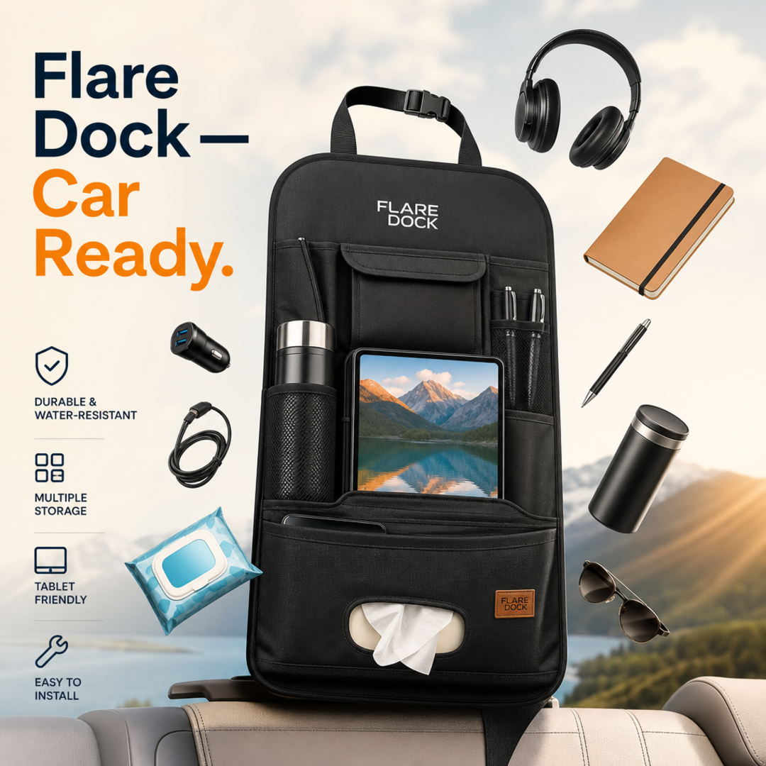 Flare Dock Car Seat Organizer Hang Pack